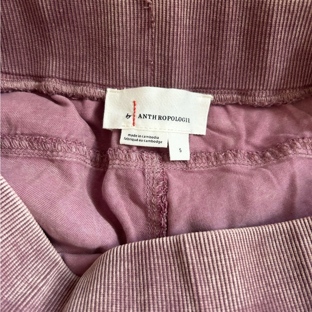 Anthropologie Women's pink mauve Lavender Cargo jogger Pants buttons - Picture 8 of 9